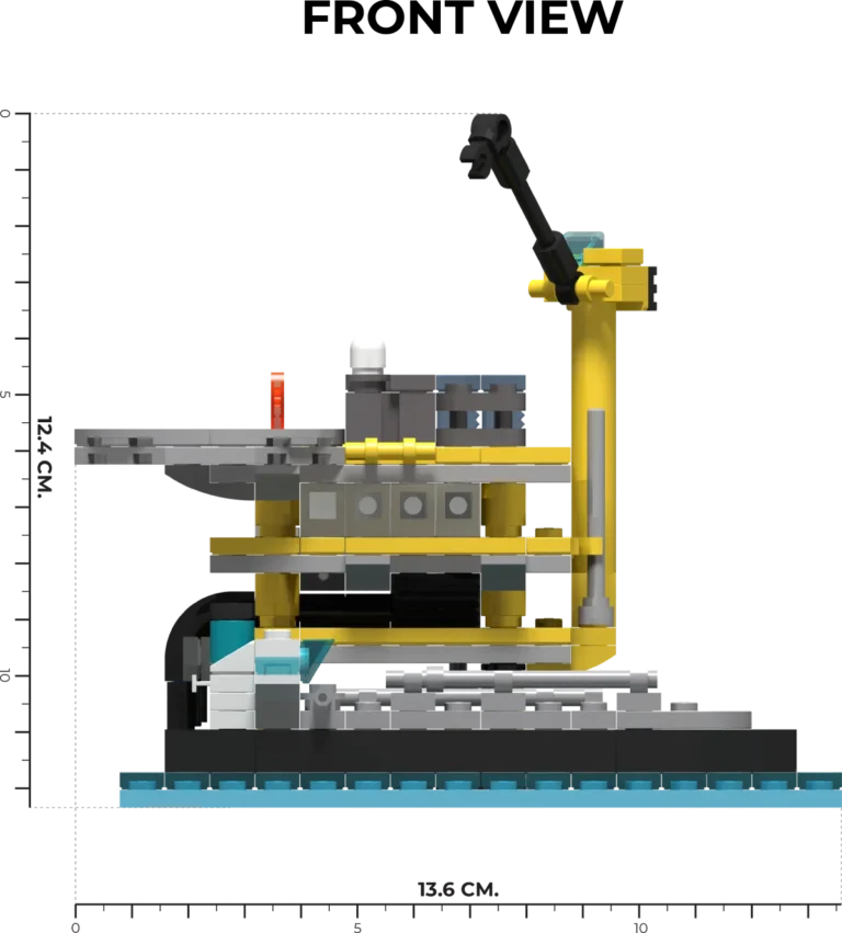 Lego Oil rig front view