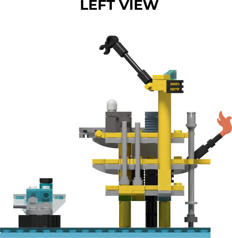 Lego Oil rig left view