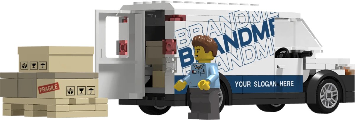 Lego Van Ready to load boxes