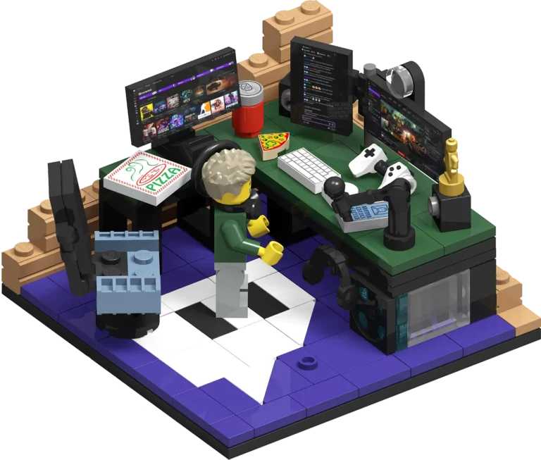 Lego Twitch streamer room