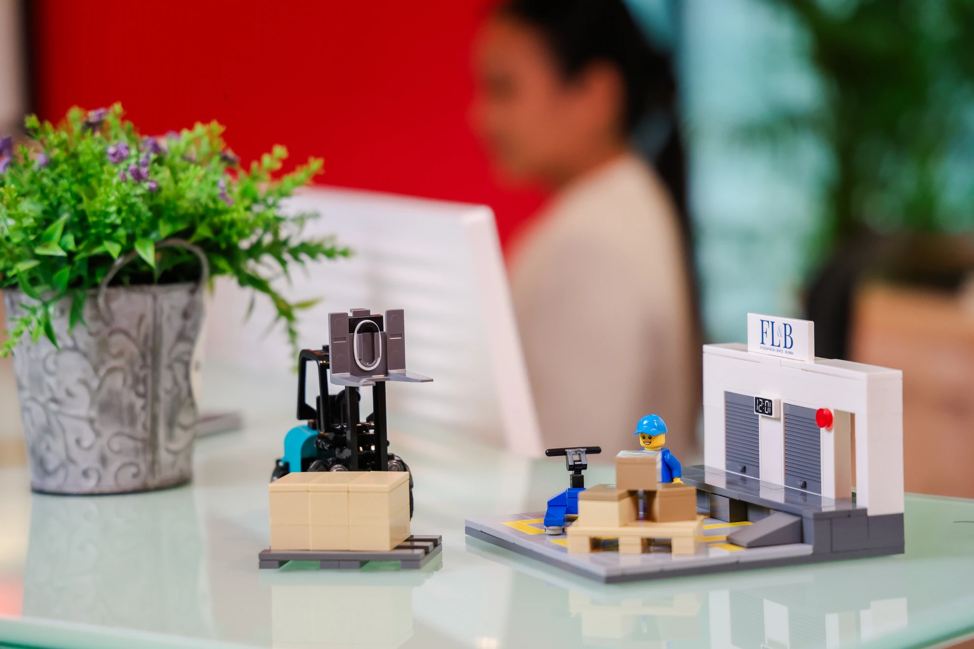 LEGO Set Warehouse on desk