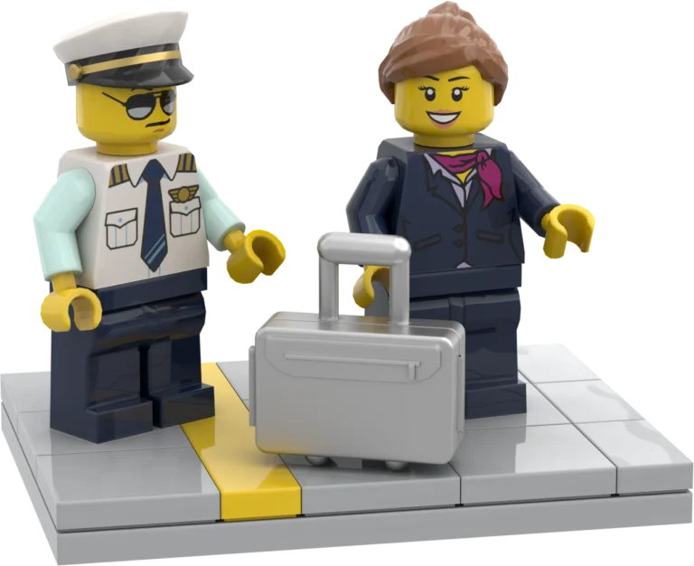 Captain Stewardess Minifigs