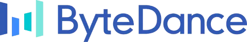 Bytedance logo: teal and blue bar chart icon beside the blue 'bytedance' wordmark.